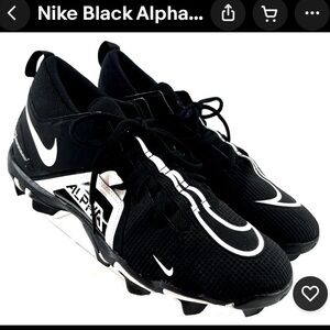 Nike Black & White Alpha Football Cleats